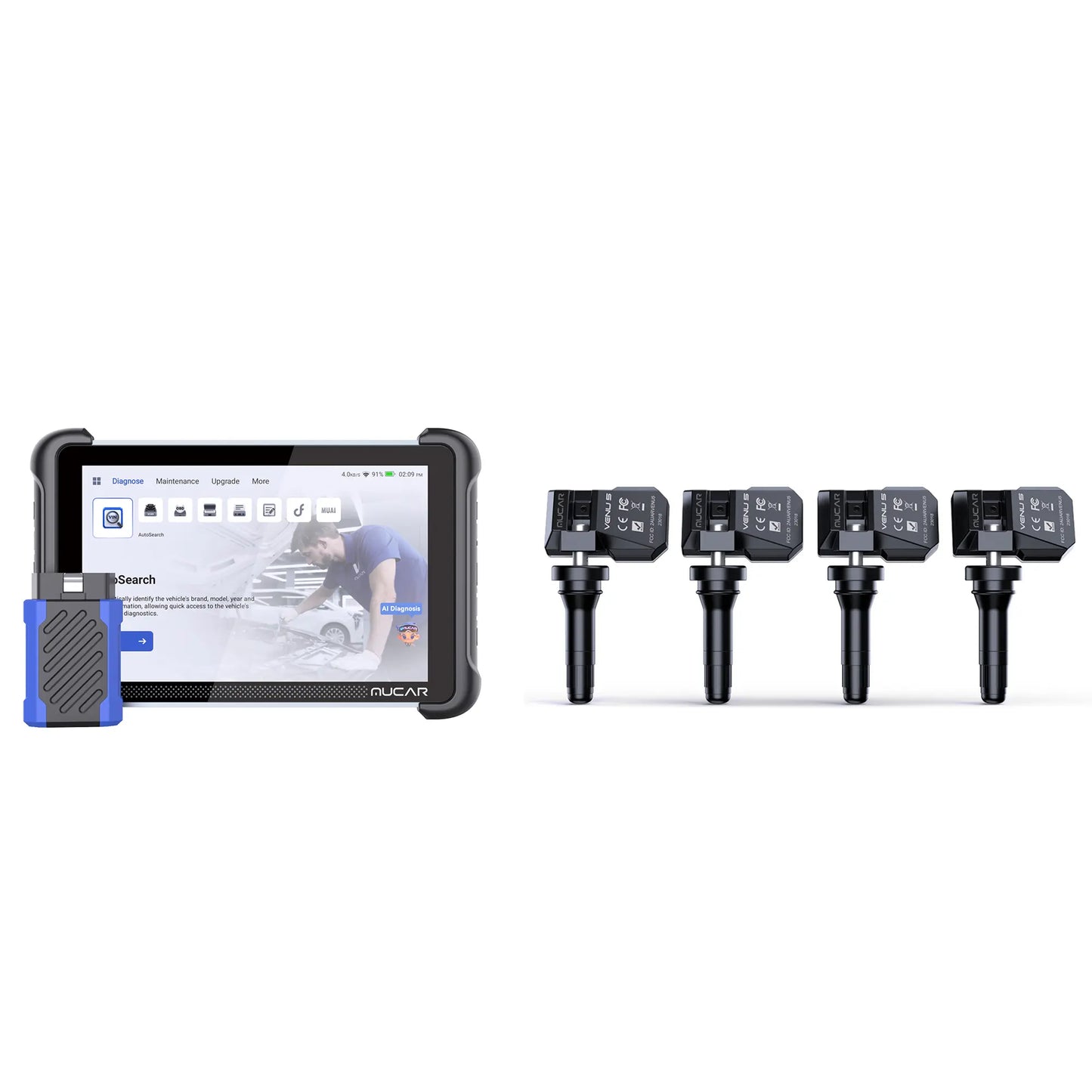 MUCAR 892BT AI-Assisted Bi-Directional Diagnostic Tool — Full-System OBD2 Scanner