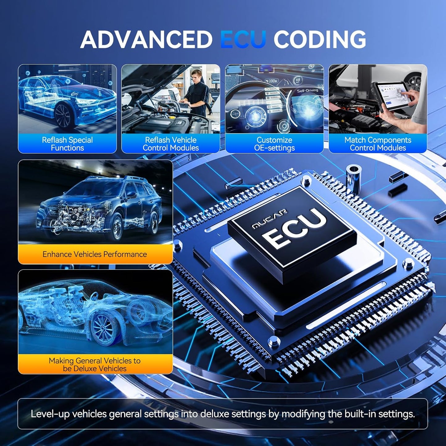 MUCAR 892BT AI-Assisted Bi-Directional Diagnostic Tool — Full-System OBD2 Scanner
